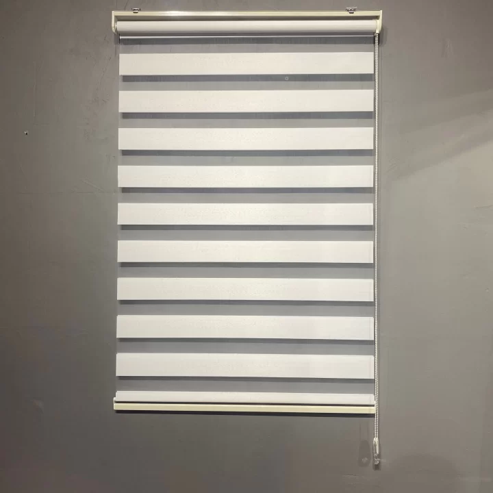 Beyaz Bambu Zebra Perde