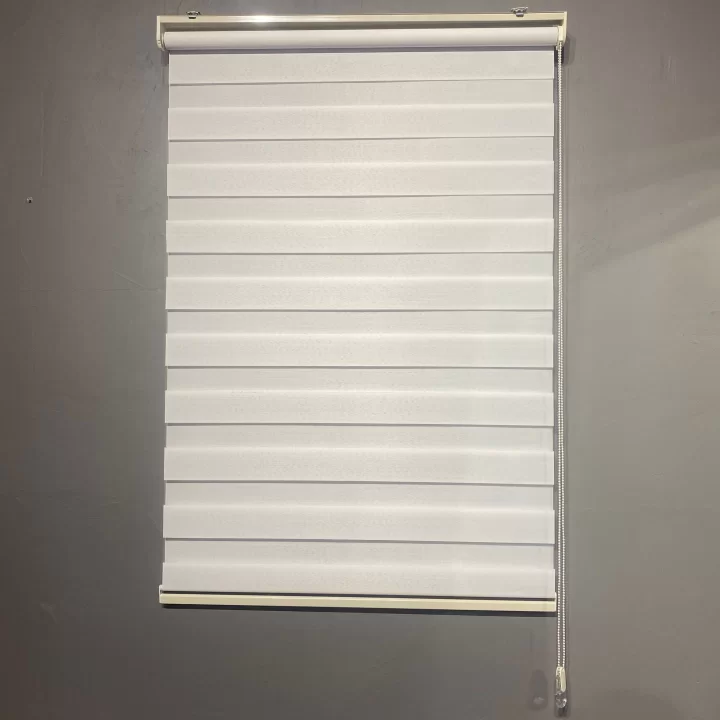 Beyaz Bambu Zebra Perde