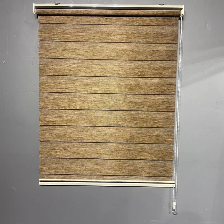 Kahverengi Bambu Zebra Perde