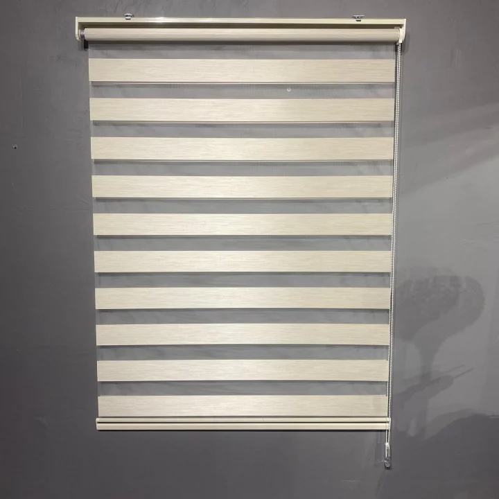 Krem Bambu Zebra Perde