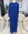 Nuss Çizgi Dokulu Pantolon Tunik Takım