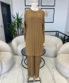 Nuss Çizgi Dokulu Pantolon Tunik Takım
