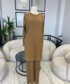 Nuss Çizgi Dokulu Pantolon Tunik Takım