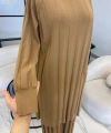 Nuss Çizgi Dokulu Pantolon Tunik Takım