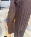 Nuss Çizgi Dokulu Pantolon Tunik Takım