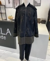Qmash Prive Siyah Simli Bomber Ceket
