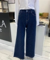 Denim Üzeri Taşlı Pantolon