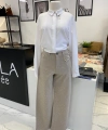 Denim Üzeri Taşlı Pantolon