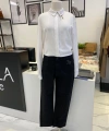 La Carte Denim Üzeri Taşlı Dar Paça Pantolon