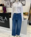 Denim Yanları Taşlı Pantolon