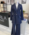 2K Çizgili Denim Takım