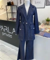 2K Çizgili Denim Takım