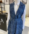 Nurcan Çetin Taşlı Denim Yelek Takım