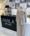 Otto Desigen Beli Büzgülü Pantolonlu Takım