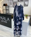 Lissmore Büyük Beden Batik Desen Elbise