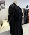 Nurcan Çetin Pul ve Fırfır Detaylı Abaya