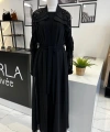 Nurcan Çetin Pul ve Fırfır Detaylı Abaya