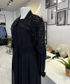 Nurcan Çetin Pul ve Fırfır Detaylı Abaya