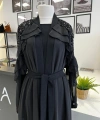 Nurcan Çetin Pul ve Fırfır Detaylı Abaya