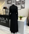Nurcan Çetin Pul ve Fırfır Detaylı Abaya