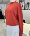 Nuss Omuz & Kol Düğme Detaylı Triko Tunik