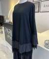 Nurcan Çetin Dantel Detaylı Pantolon Takım