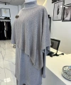 Orhan Store Pelerinli Desenli Pantolon Takım