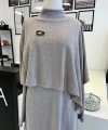 Orhan Store Pelerinli Desenli Pantolon Takım