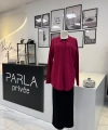 Tığ Triko Polo Yaka Taşlı Rayon Hırka