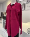 Tığ Triko Polo Yaka Taşlı Rayon Hırka