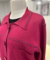 Tığ Triko Polo Yaka Taşlı Rayon Hırka