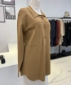 Tığ Triko Polo Yaka Taşlı Rayon Hırka