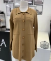 Tığ Triko Polo Yaka Taşlı Rayon Hırka