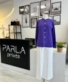 Sentez Arkası Lastikli Kısa Geniş Paça Pantolon