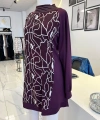 Orhan Store Desenli Bordo Tunik