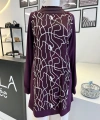 Orhan Store Desenli Bordo Tunik