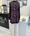 Orhan Store Desenli Bordo Tunik