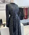 Orhan Store Siyah Leopar Desenli Elbise