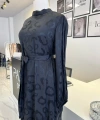 Orhan Store Siyah Leopar Desenli Elbise