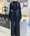Otto Desigen İşlemeli Pantolonlu Takım