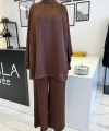 Otto Desigen Omuzdan Düğmeli Pantolonlu Tunik Takım