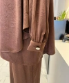 Otto Desigen Omuzdan Düğmeli Pantolonlu Tunik Takım