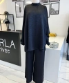 Otto Desigen Omuzdan Düğmeli Pantolonlu Tunik Takım
