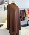 Otto Desigen Omuzdan Düğmeli Pantolonlu Tunik Takım