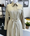 PEARLY Collection Nakışlı Poplin Elbise