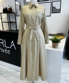 PEARLY Collection Nakışlı Poplin Elbise