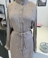 Pearly Collection Taş Detaylı Saten Takım
