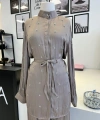 Pearly Collection Taş Detaylı Saten Takım