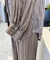 Pearly Collection Taş Detaylı Saten Takım