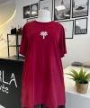 QMASH PRİVE Palmiye Desenli Tişört